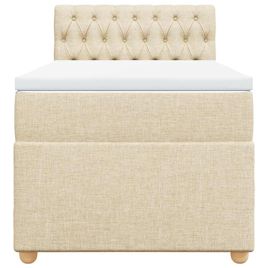 Sommier à lattes de lit avec matelas Crème 80x200 cm Tissu - XIOS