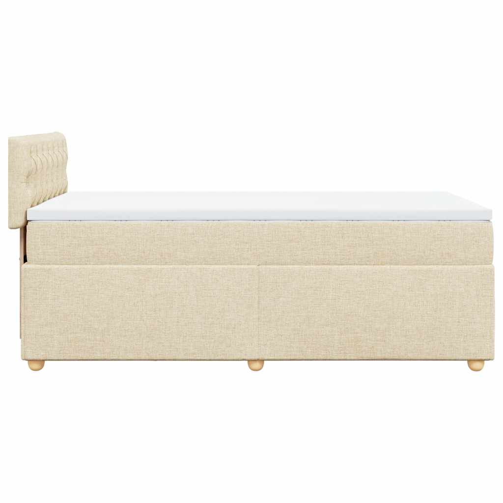 Sommier à lattes de lit avec matelas Crème 80x200 cm Tissu - XIOS