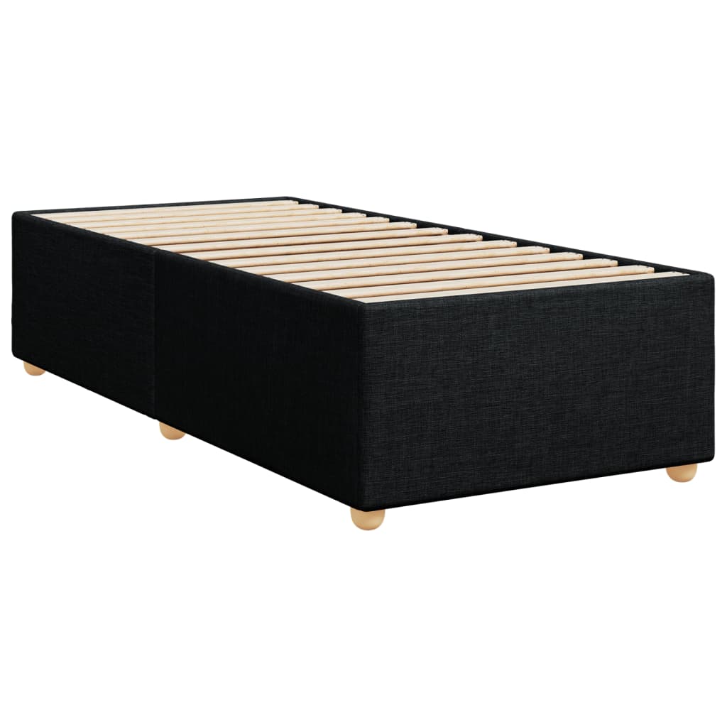 Sommier à lattes de lit avec matelas Noir 90x200 cm Tissu - XIOS