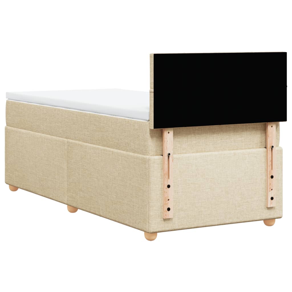Sommier à lattes de lit avec matelas Crème 100x200 cm Tissu - XIOS