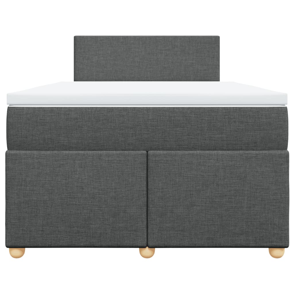 Sommier à lattes de lit avec matelas gris foncé 120x190cm tissu - XIOS