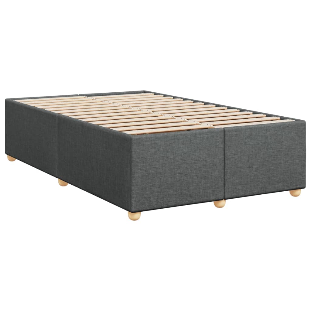 Sommier à lattes de lit avec matelas gris foncé 120x190cm tissu - XIOS