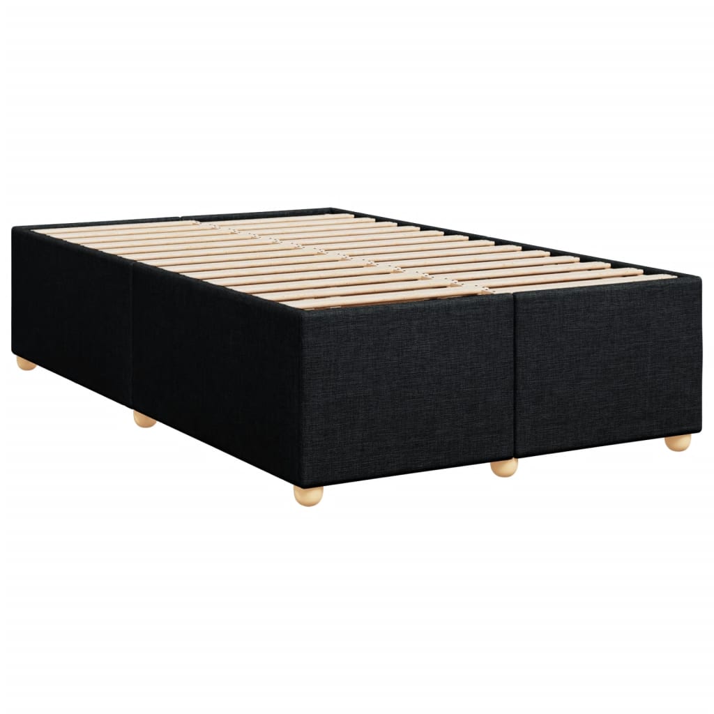 Sommier à lattes de lit avec matelas noir 120x190 cm tissu - XIOS