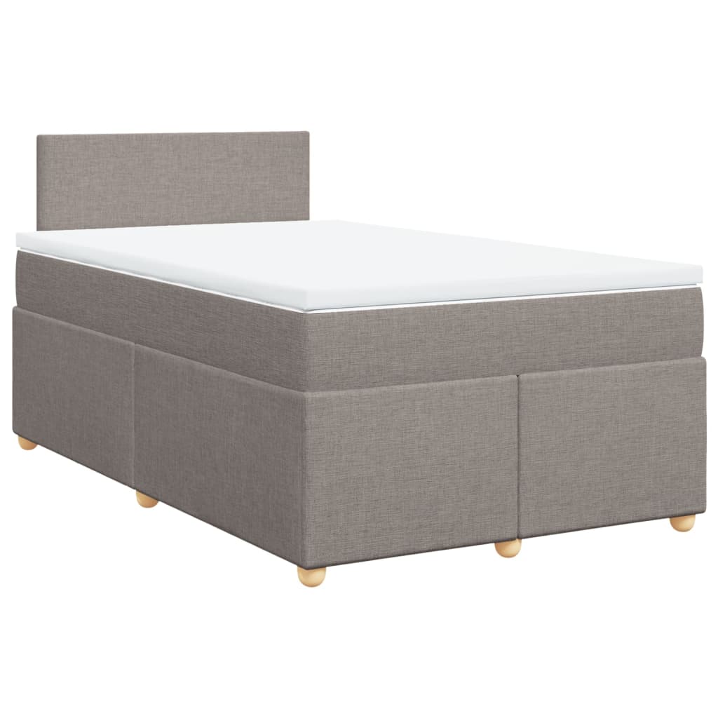 Sommier à lattes de lit avec matelas Taupe 120x200 cm Tissu - XIOS