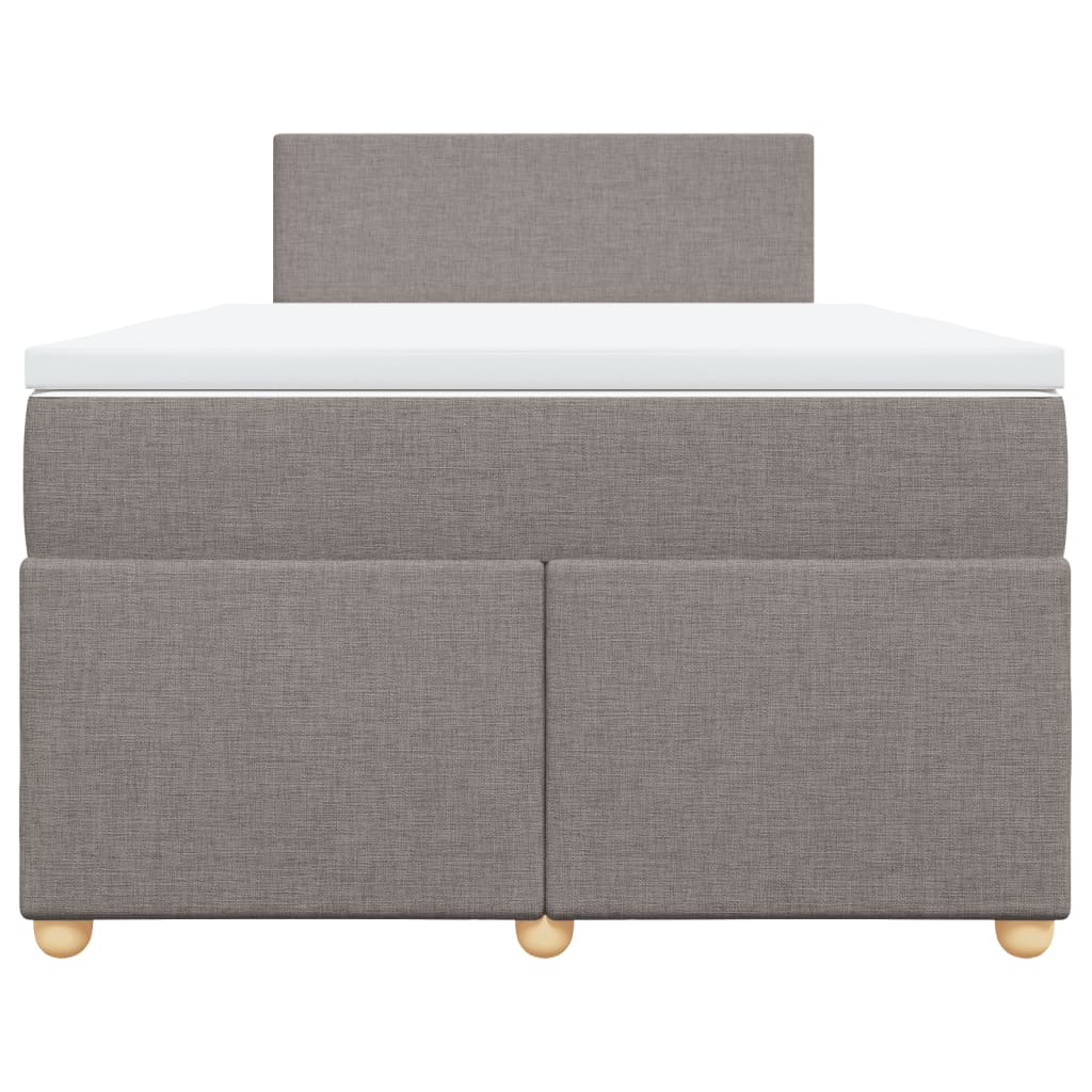 Sommier à lattes de lit avec matelas Taupe 120x200 cm Tissu - XIOS
