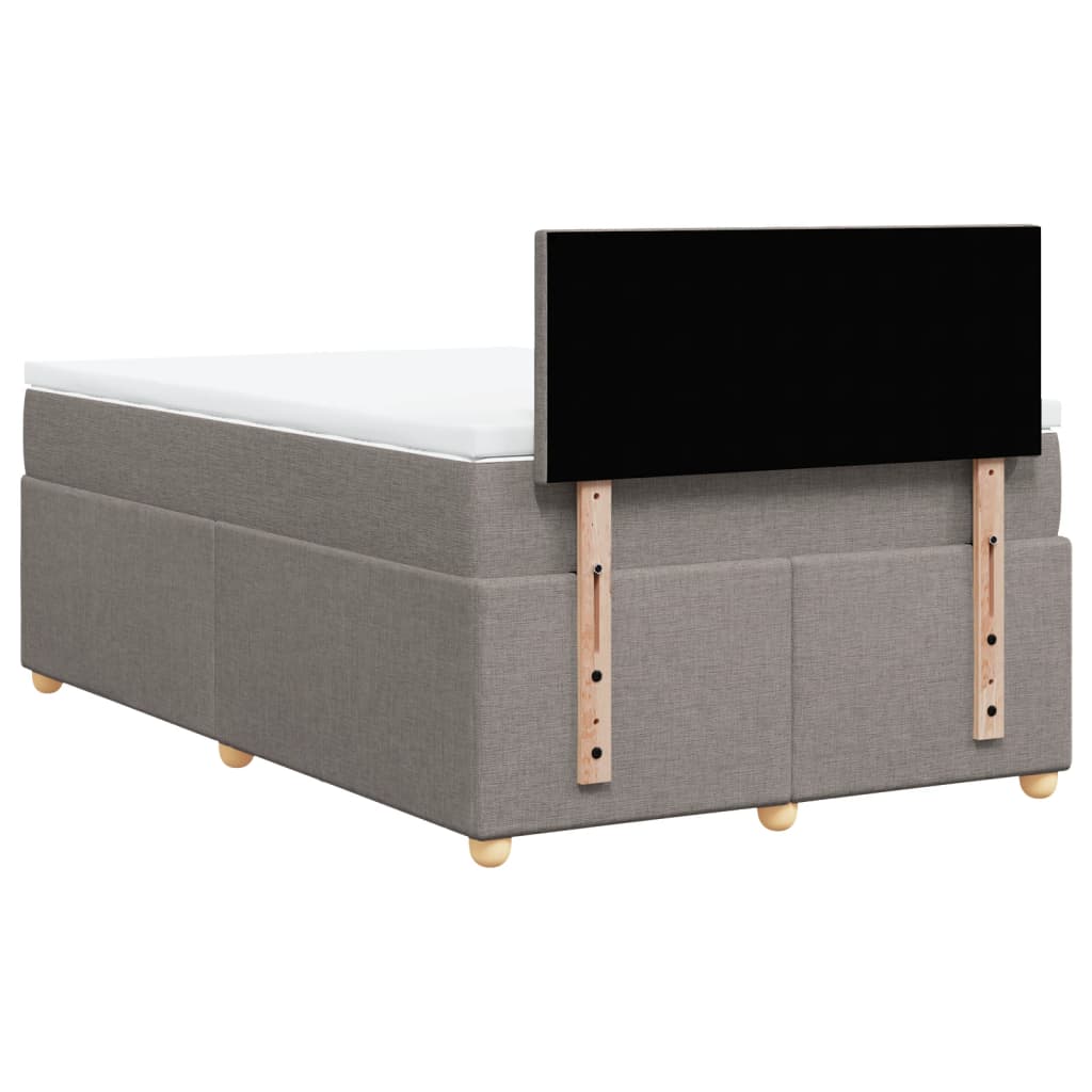 Sommier à lattes de lit avec matelas Taupe 120x200 cm Tissu - XIOS