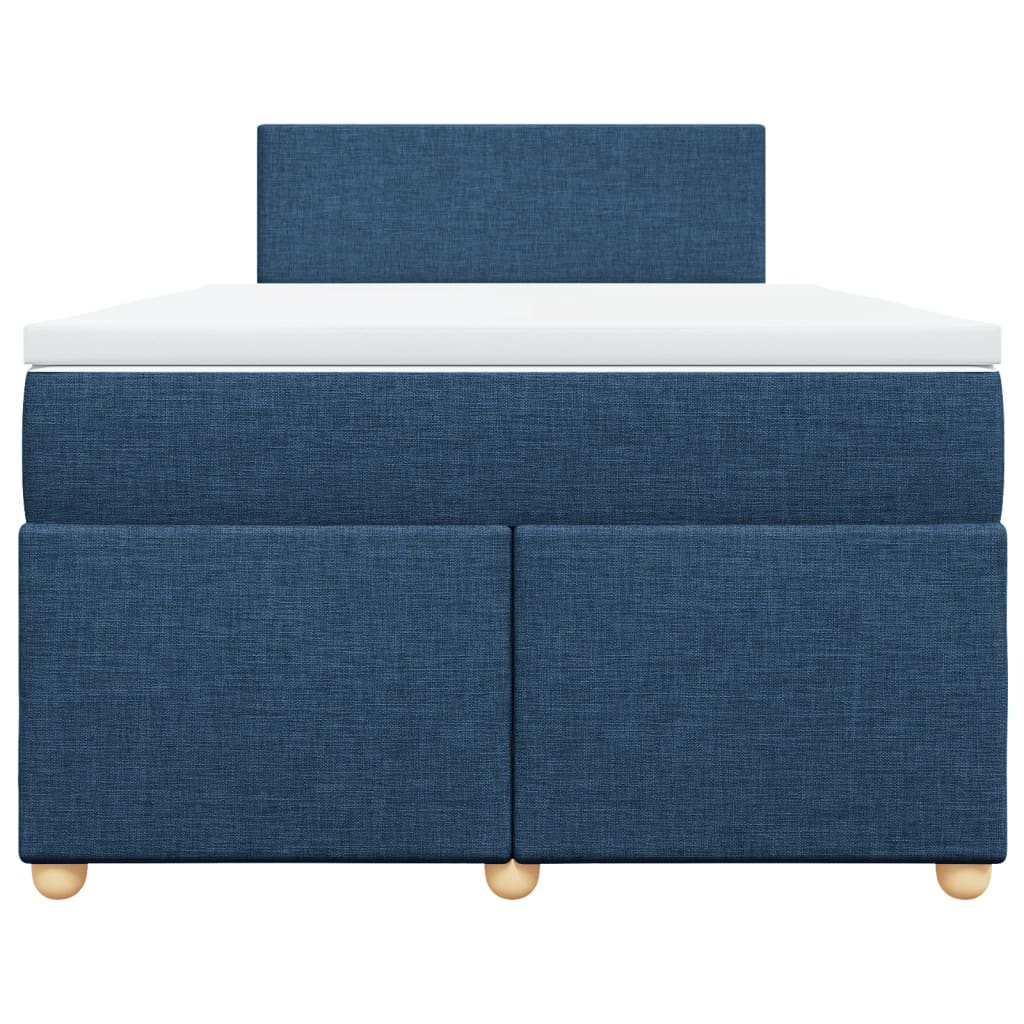 Sommier à lattes de lit avec matelas Bleu 120x200 cm Tissu - XIOS