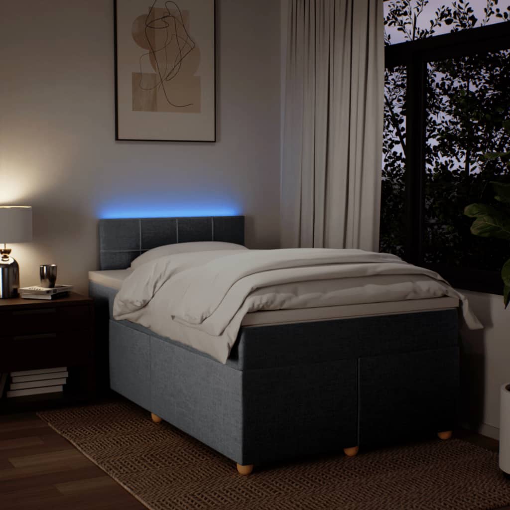 Sommier à lattes de lit avec matelas Gris clair 120x200cm Tissu - XIOS