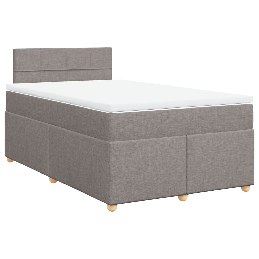Sommier à lattes de lit avec matelas Taupe 120x200 cm Tissu - XIOS