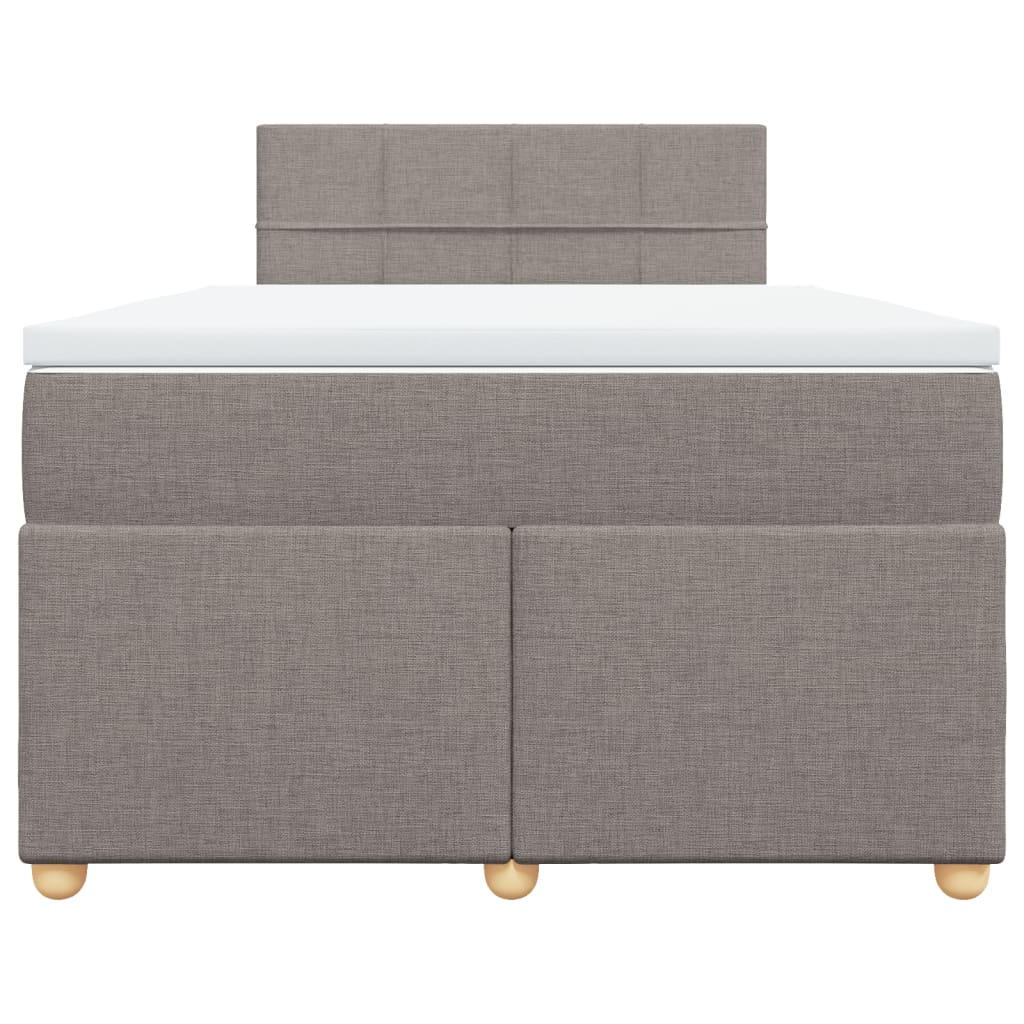 Sommier à lattes de lit avec matelas Taupe 120x200 cm Tissu - XIOS