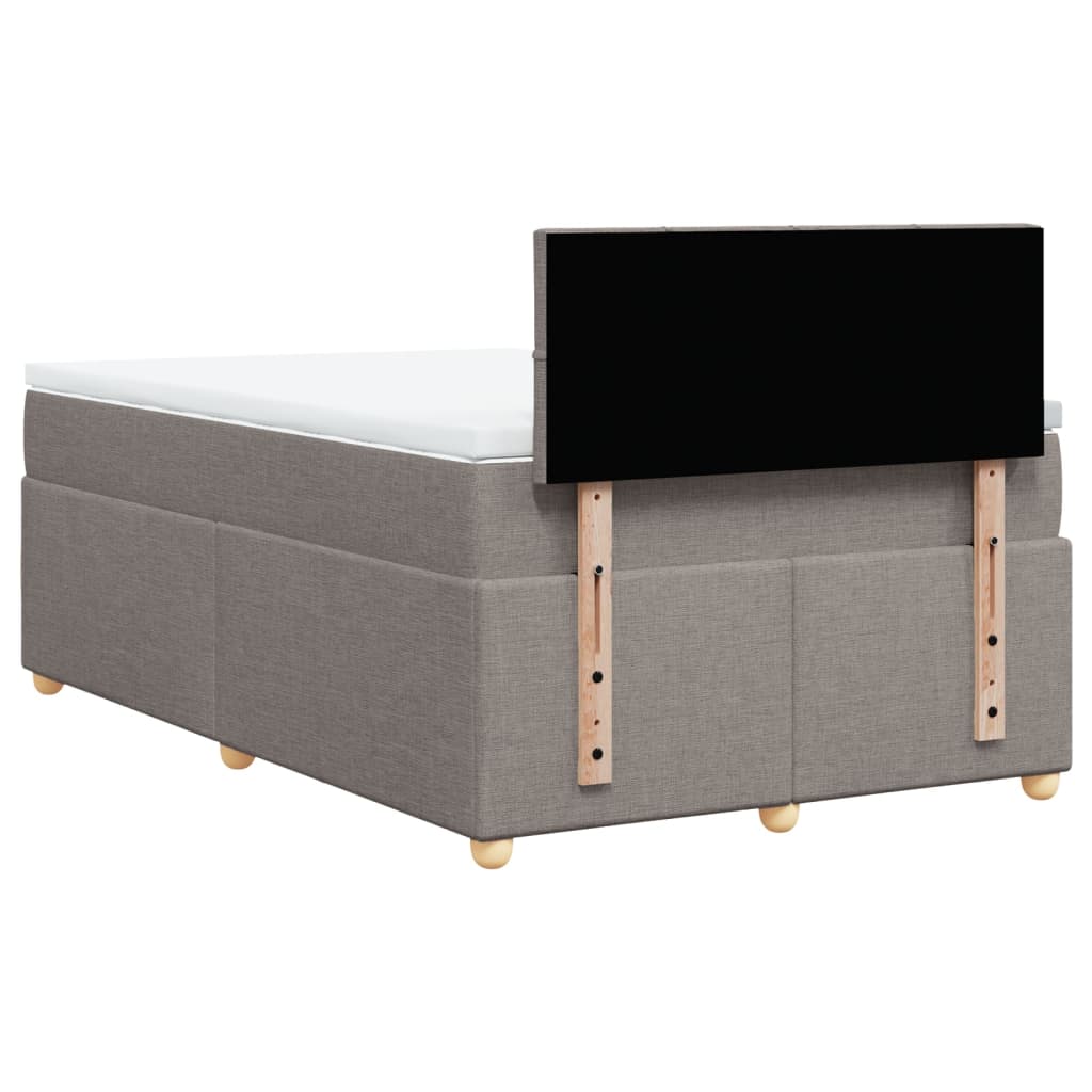 Sommier à lattes de lit avec matelas Taupe 120x200 cm Tissu - XIOS