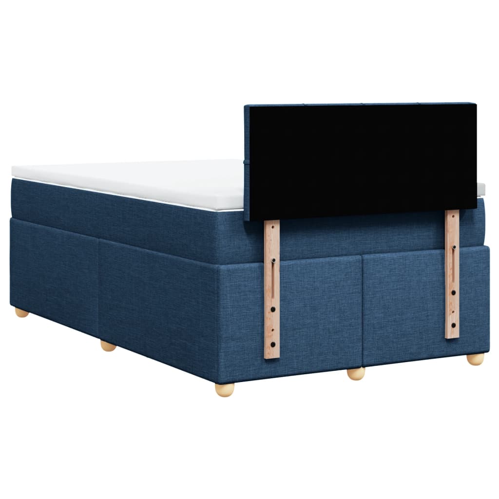 Sommier à lattes de lit avec matelas Bleu 120x200 cm Tissu - XIOS