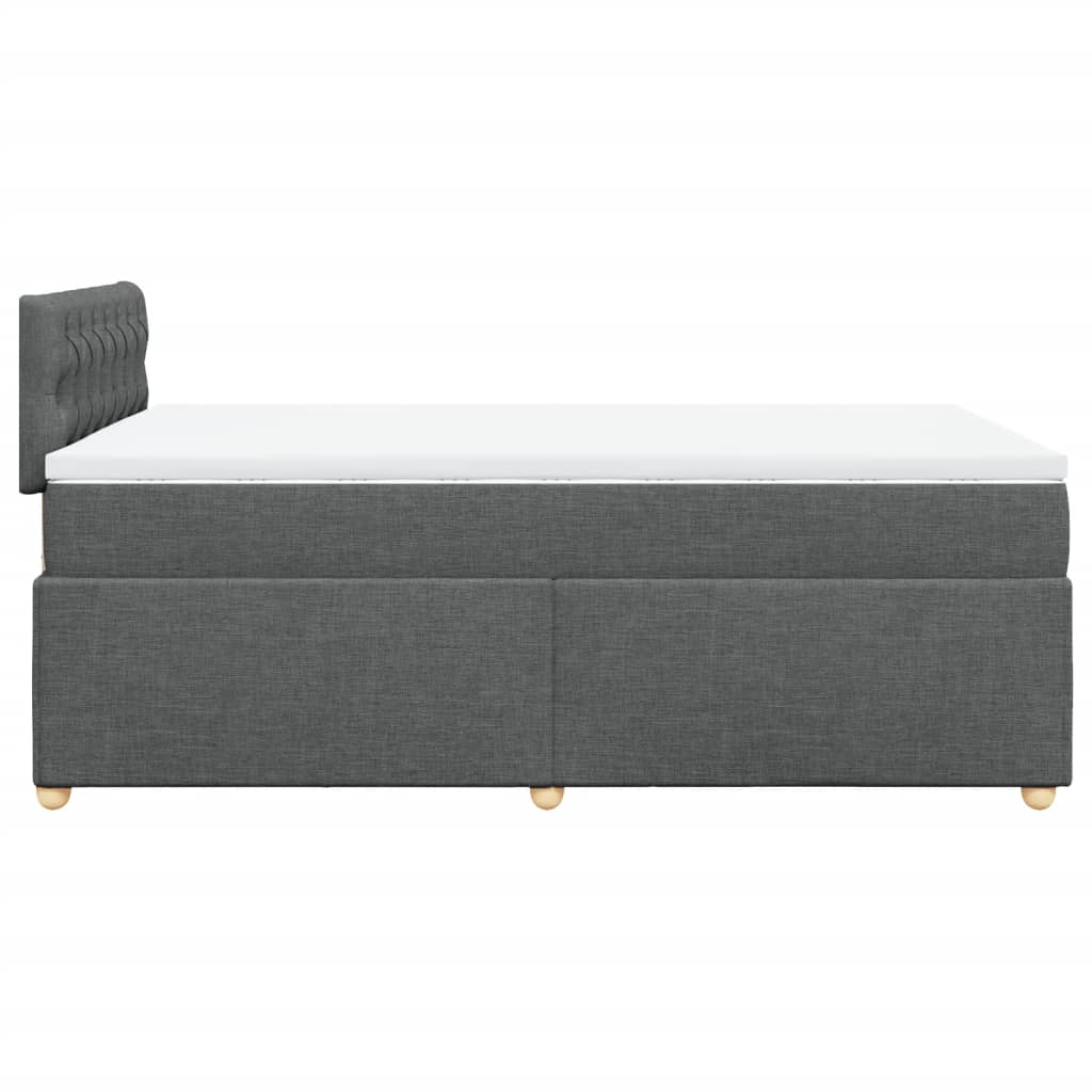 Sommier à lattes de lit avec matelas Gris foncé 120x200cm Tissu - XIOS