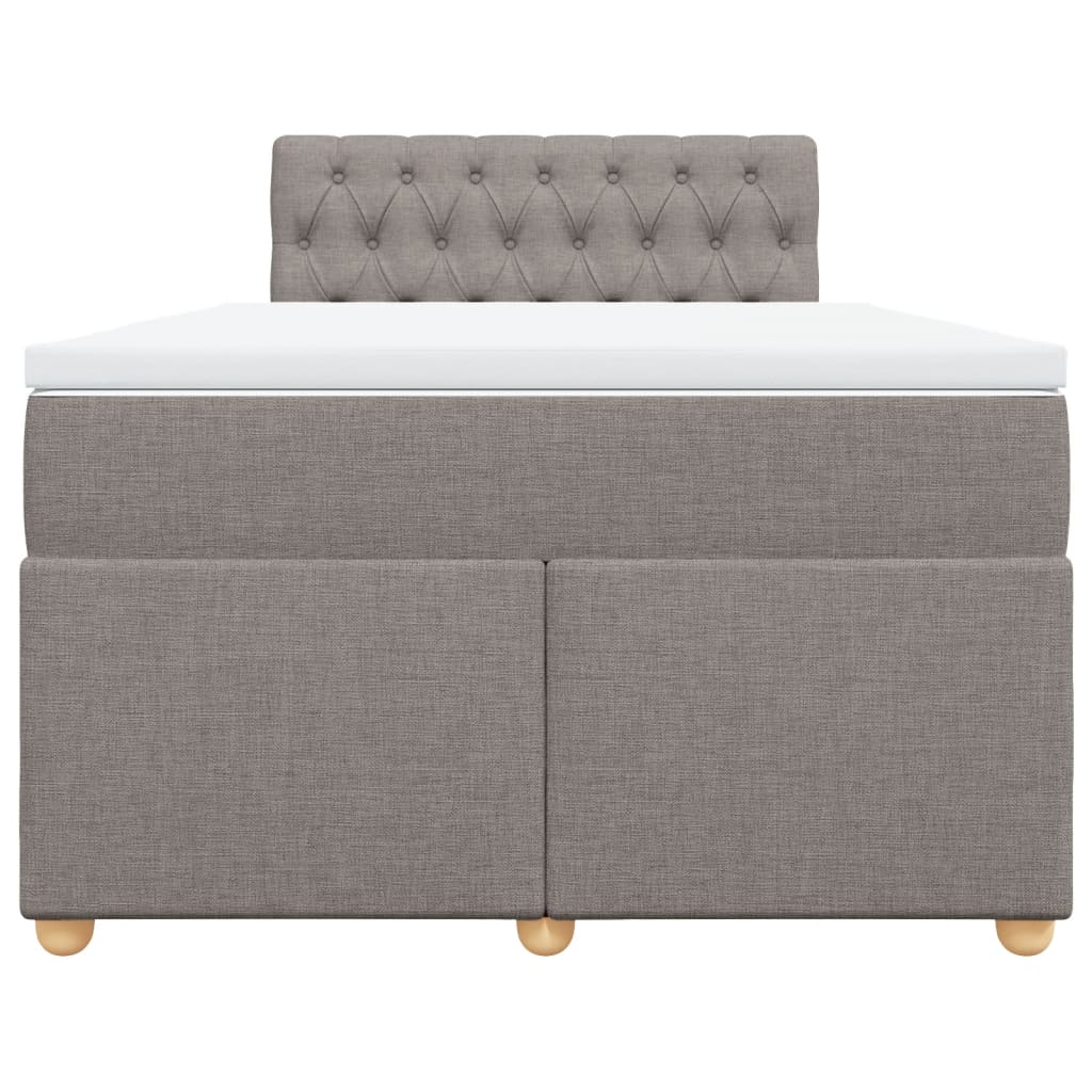 Sommier à lattes de lit avec matelas Taupe 120x200 cm Tissu - XIOS