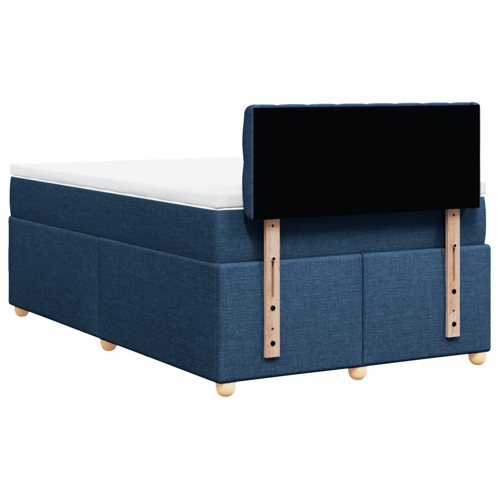 Sommier à lattes de lit avec matelas Bleu 120x200 cm Tissu - XIOS