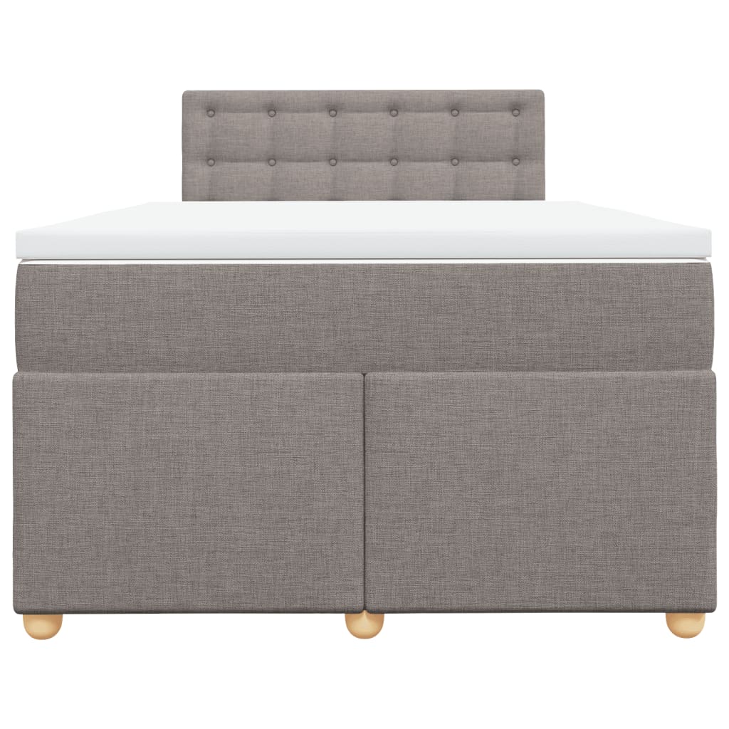 Sommier à lattes de lit avec matelas Taupe 120x200 cm Tissu - XIOS