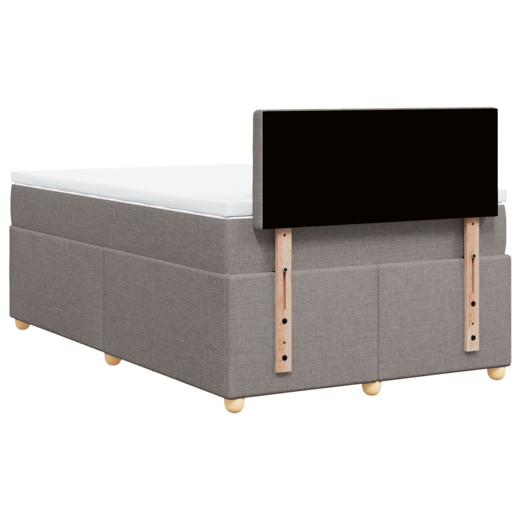 Sommier à lattes de lit avec matelas Taupe 120x200 cm Tissu - XIOS