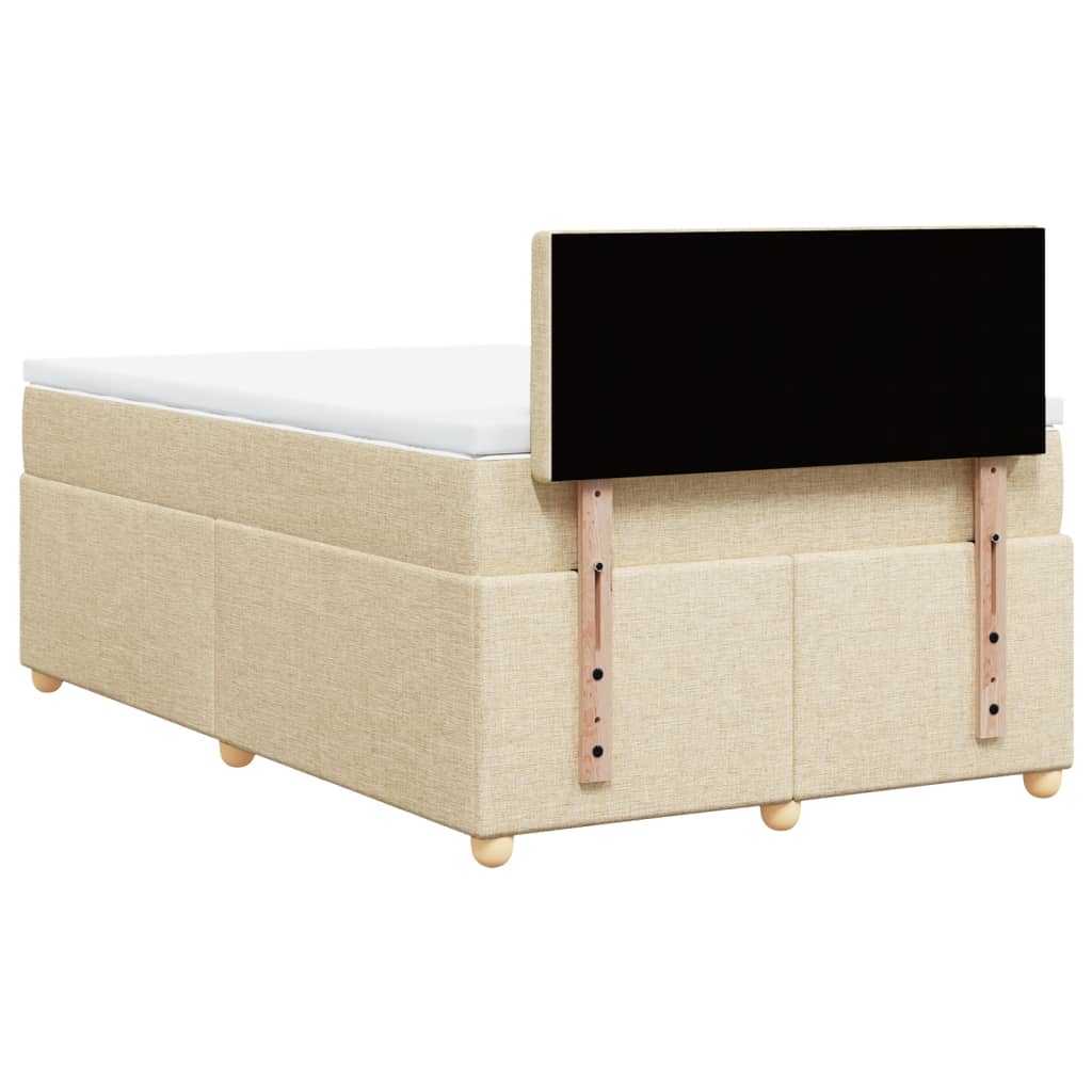 Sommier à lattes de lit avec matelas Crème 120x200 cm Tissu - XIOS