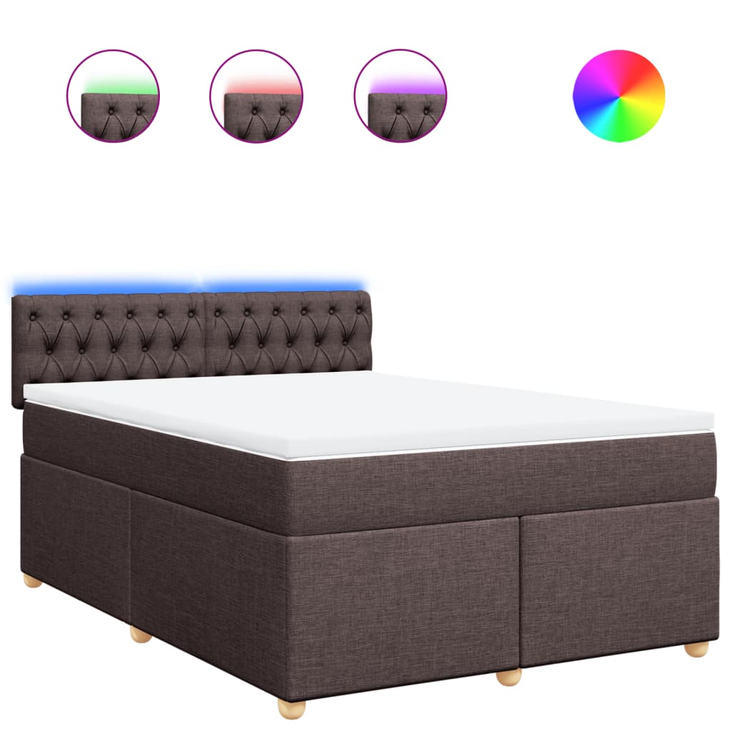 Sommier à lattes de lit avec matelas Marron foncé 140x190 cm - XIOS