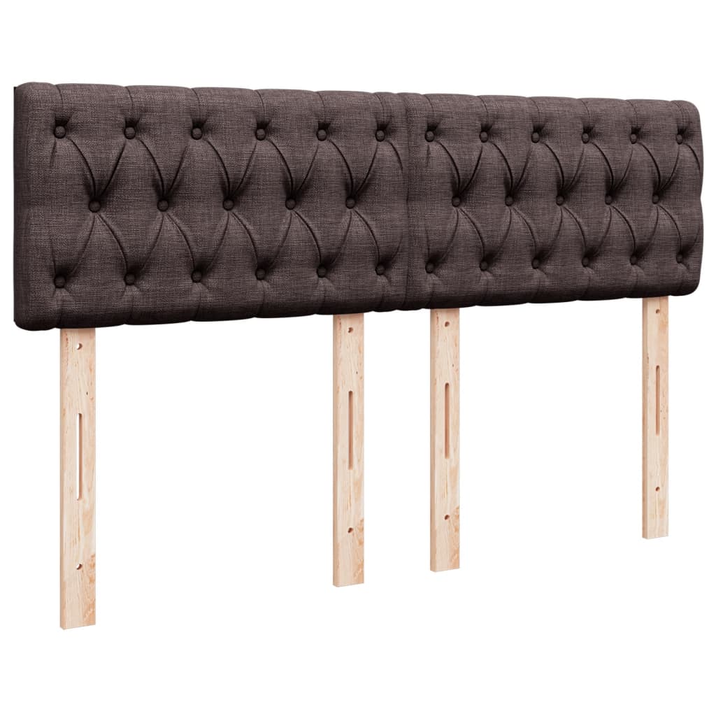 Sommier à lattes de lit avec matelas Marron foncé 140x190 cm