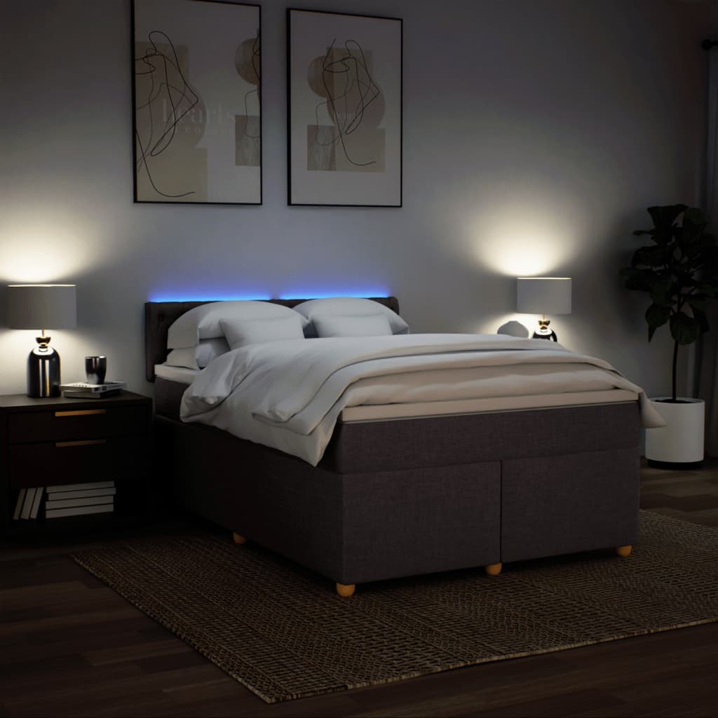 Sommier à lattes de lit avec matelas Marron foncé 140x190 cm - XIOS