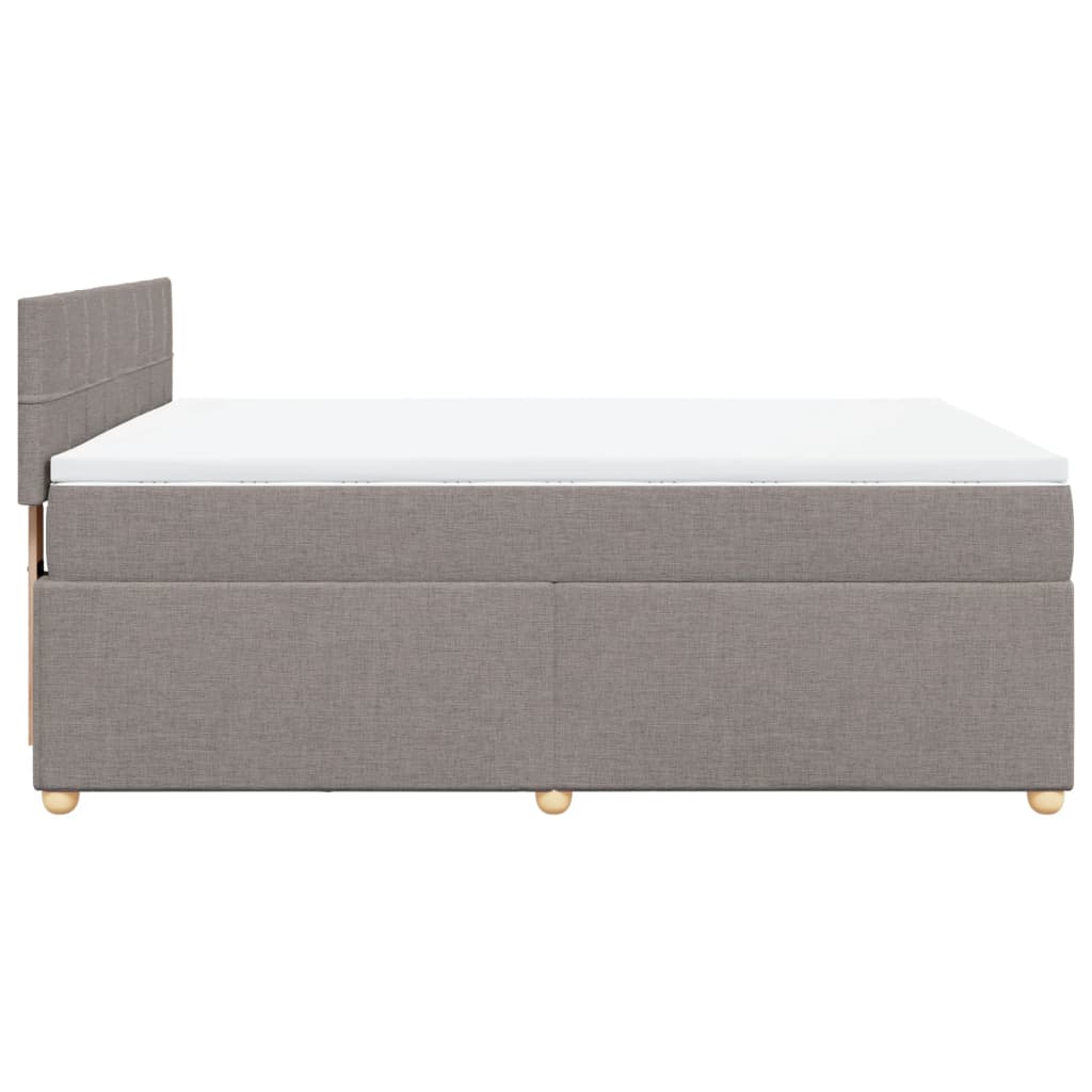 Sommier à lattes de lit avec matelas Taupe 140x200 cm Tissu - XIOS