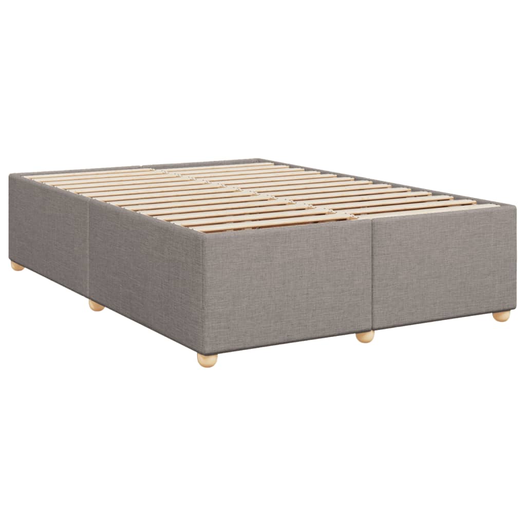 Sommier à lattes de lit avec matelas Taupe 140x200 cm Tissu - XIOS