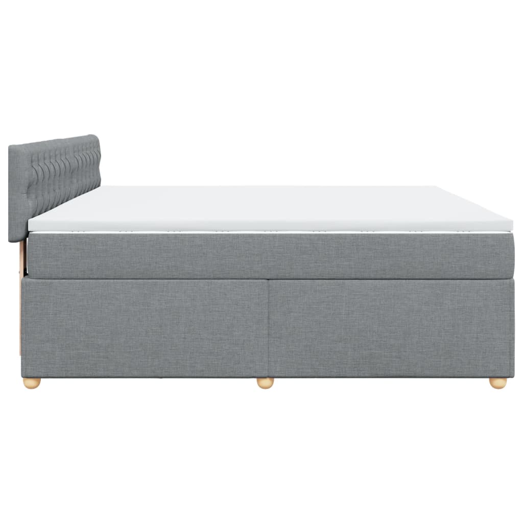 Sommier à lattes de lit avec matelas Gris clair 180x200cm Tissu - XIOS