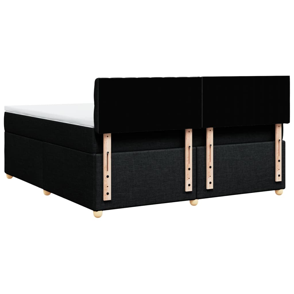 Sommier à lattes de lit avec matelas Noir 180x200 cm Tissu - XIOS
