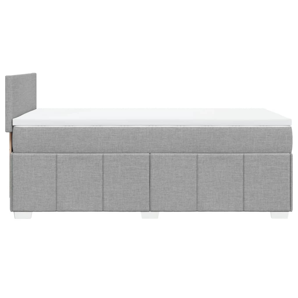 Sommier à lattes de lit avec matelas gris clair 80x200 cm tissu - XIOS