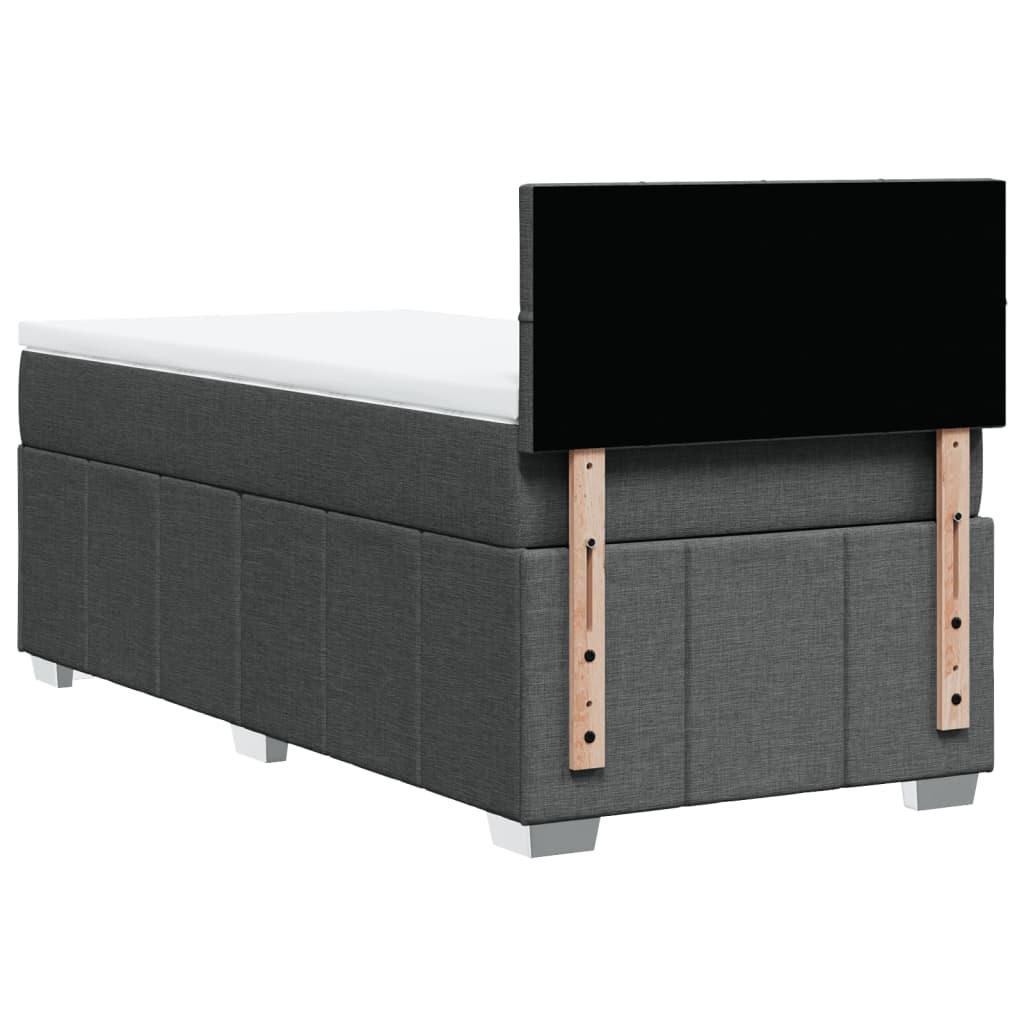 Sommier à lattes de lit avec matelas Gris foncé 80x200 cm Tissu - XIOS