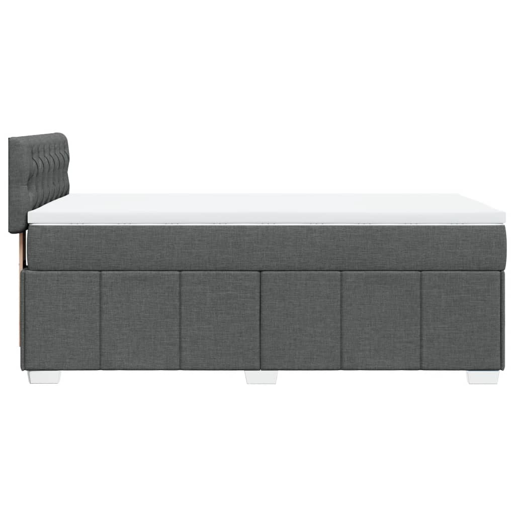 Sommier à lattes de lit avec matelas Gris foncé 80x200 cm Tissu - XIOS