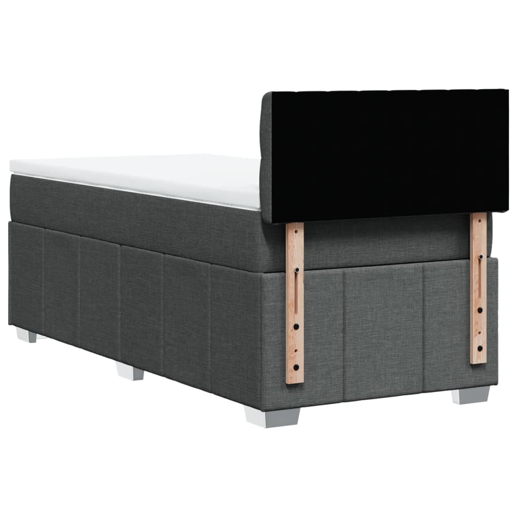 Sommier à lattes de lit avec matelas Gris foncé 80x200 cm Tissu - XIOS