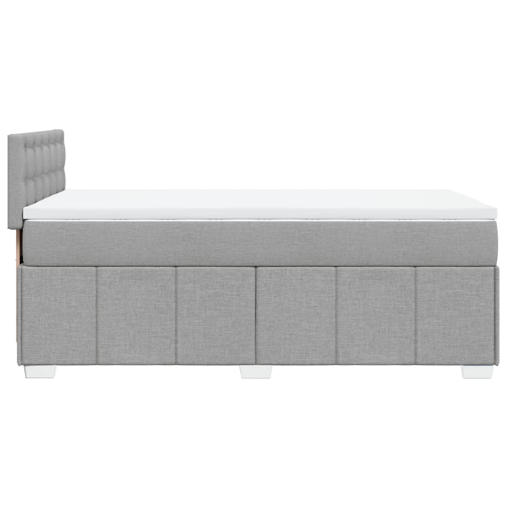 Sommier à lattes de lit avec matelas gris clair 80x200 cm tissu - XIOS