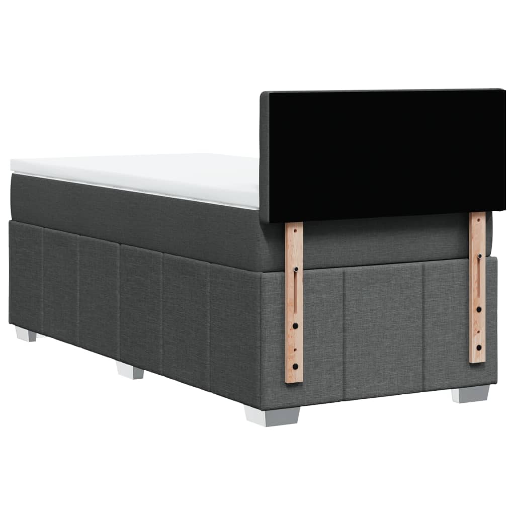 Sommier à lattes de lit avec matelas Gris foncé 80x200 cm Tissu - XIOS