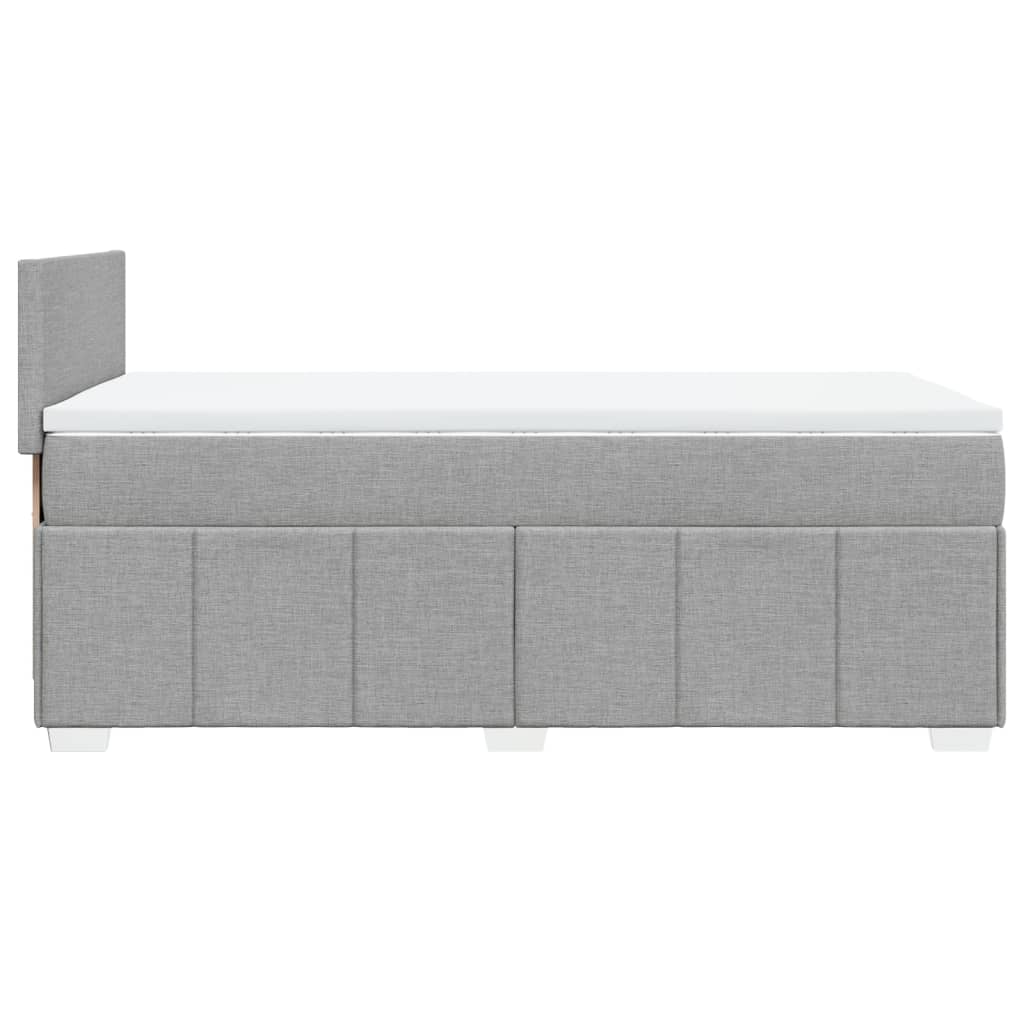 Sommier à lattes de lit et matelas Gris clair 90x190 cm Tissu - XIOS