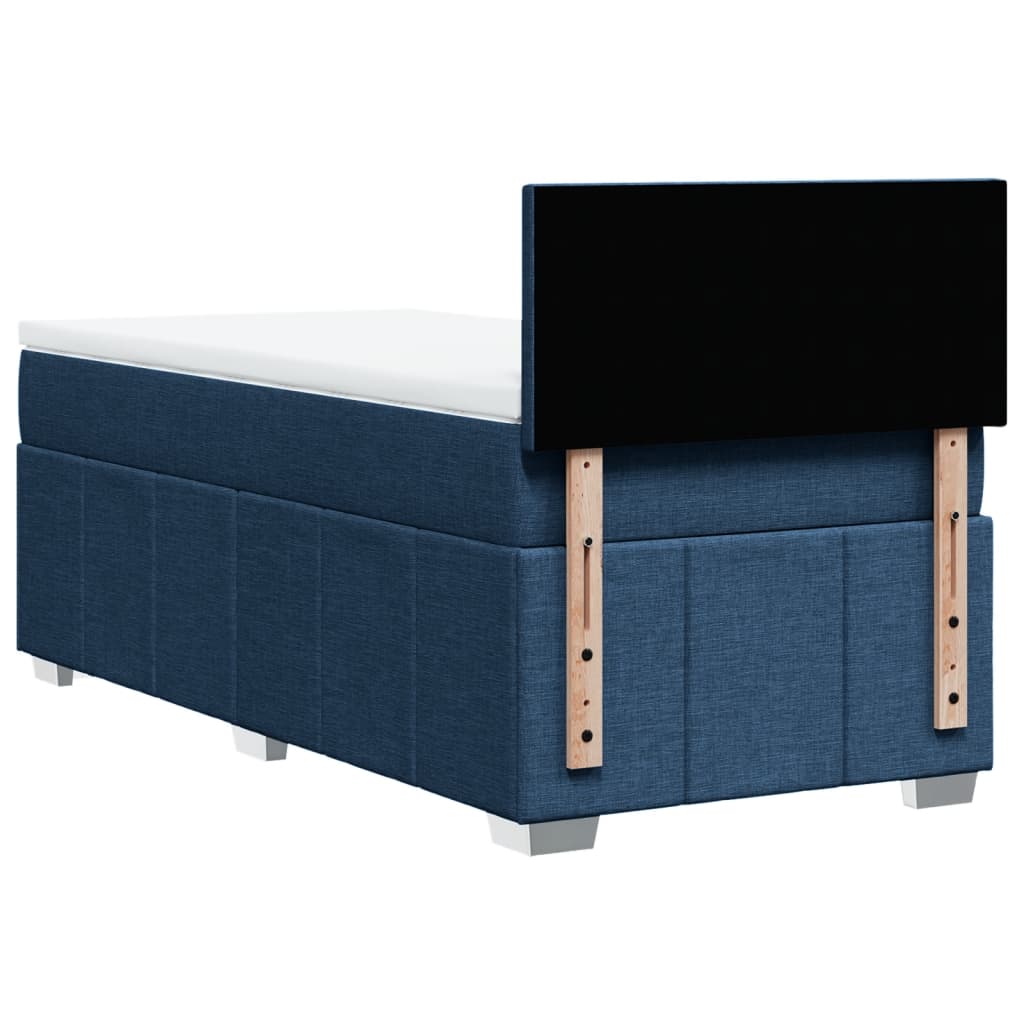 Sommier à lattes de lit avec matelas Bleu 90x190 cm Tissu - XIOS