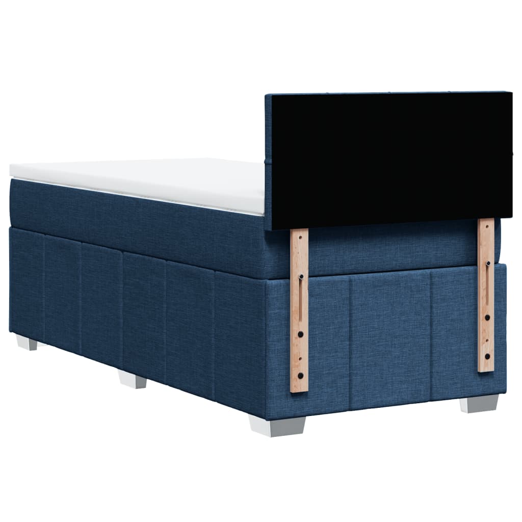 Sommier à lattes de lit avec matelas Bleu 90x190 cm Tissu - XIOS