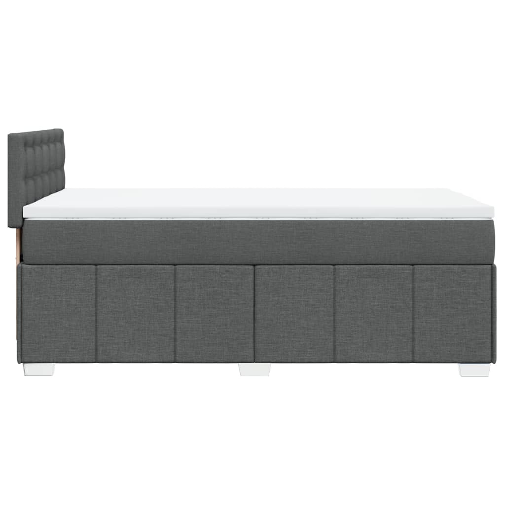 Sommier à lattes de lit et matelas Gris foncé 90x190 cm Tissu - XIOS