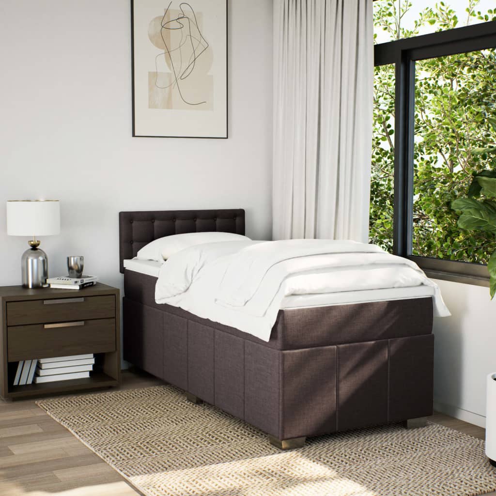 Sommier à lattes de lit avec matelas Marron foncé 90x190 cm - XIOS