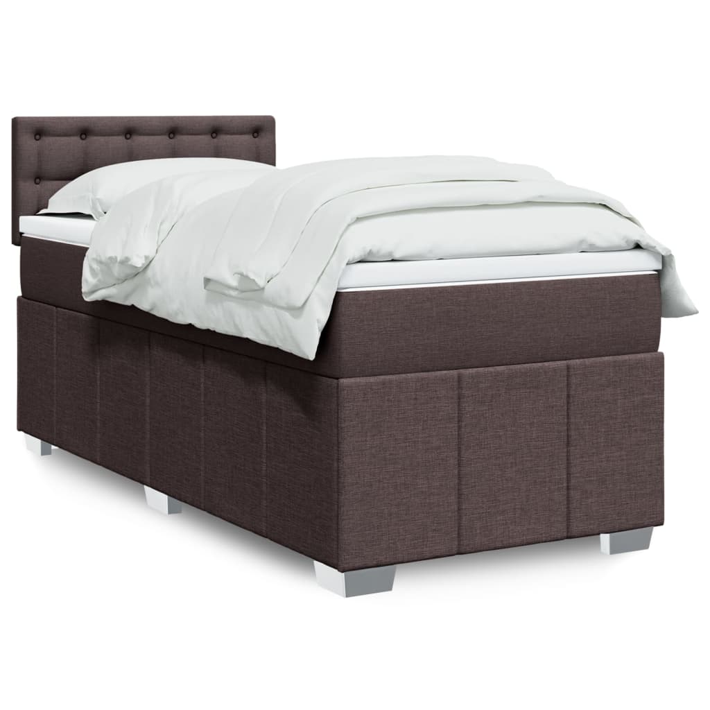 Sommier à lattes de lit avec matelas Marron foncé 90x190 cm - XIOS