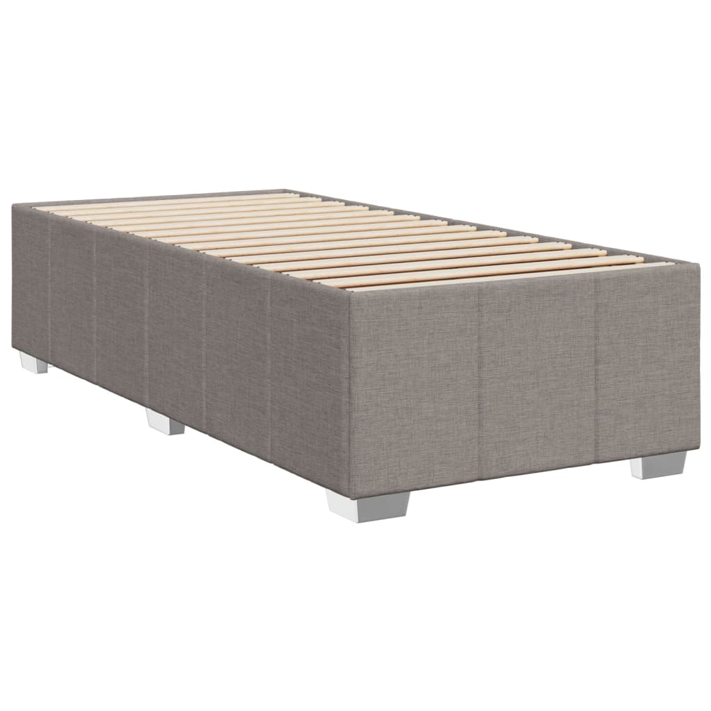 Sommier à lattes de lit avec matelas Taupe 90x190 cm Tissu - XIOS