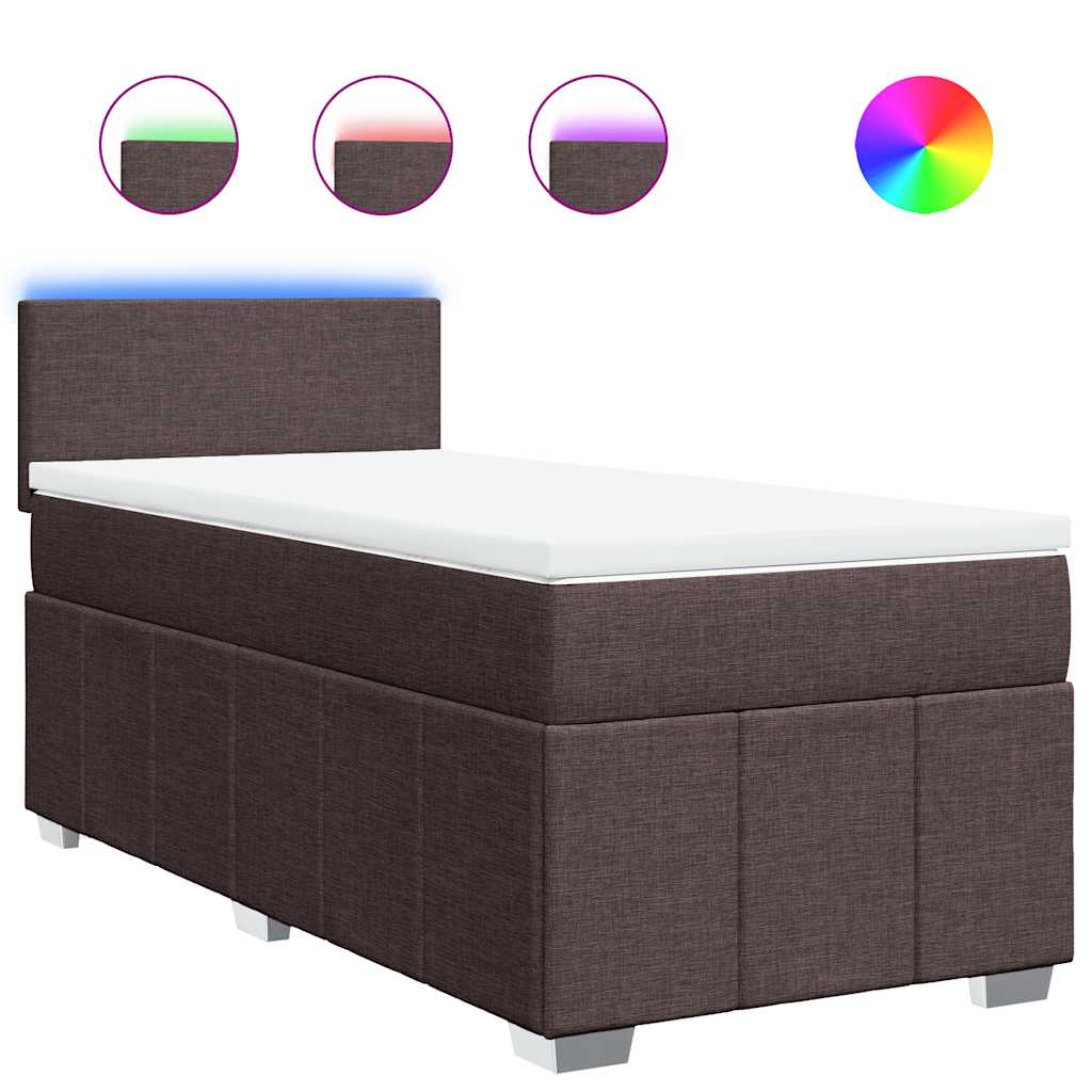 Sommier à lattes de lit avec matelas Marron foncé 90x200 cm - XIOS