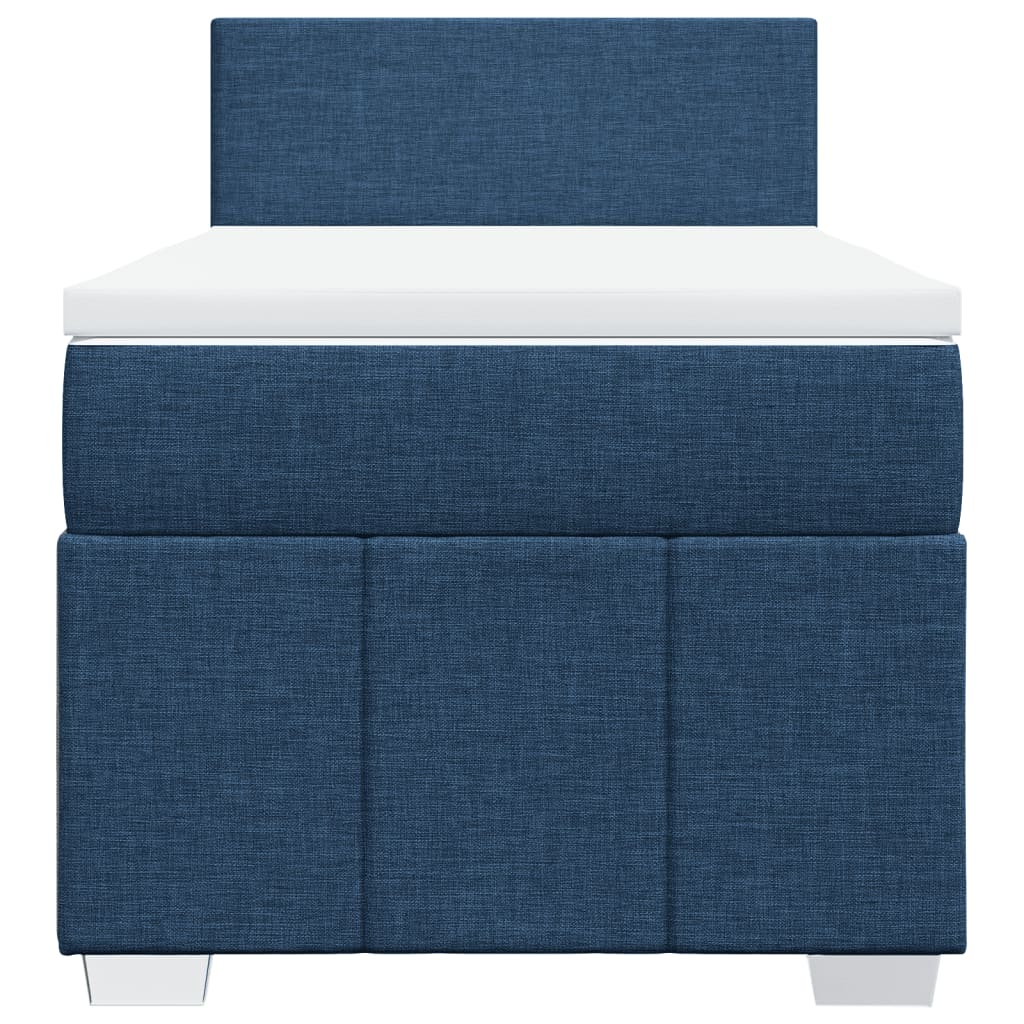 Sommier à lattes de lit avec matelas Bleu 90x200 cm Tissu - XIOS