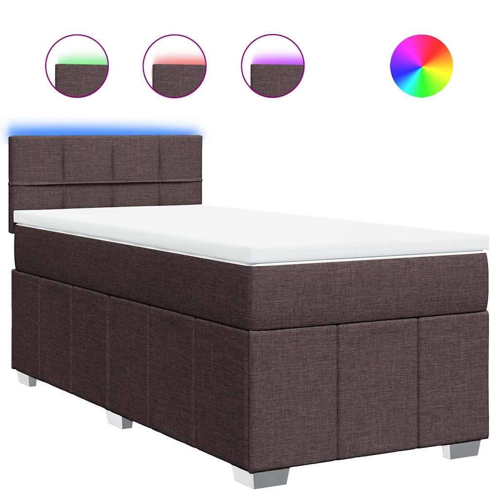 Sommier à lattes de lit avec matelas Marron foncé 90x200 cm - XIOS
