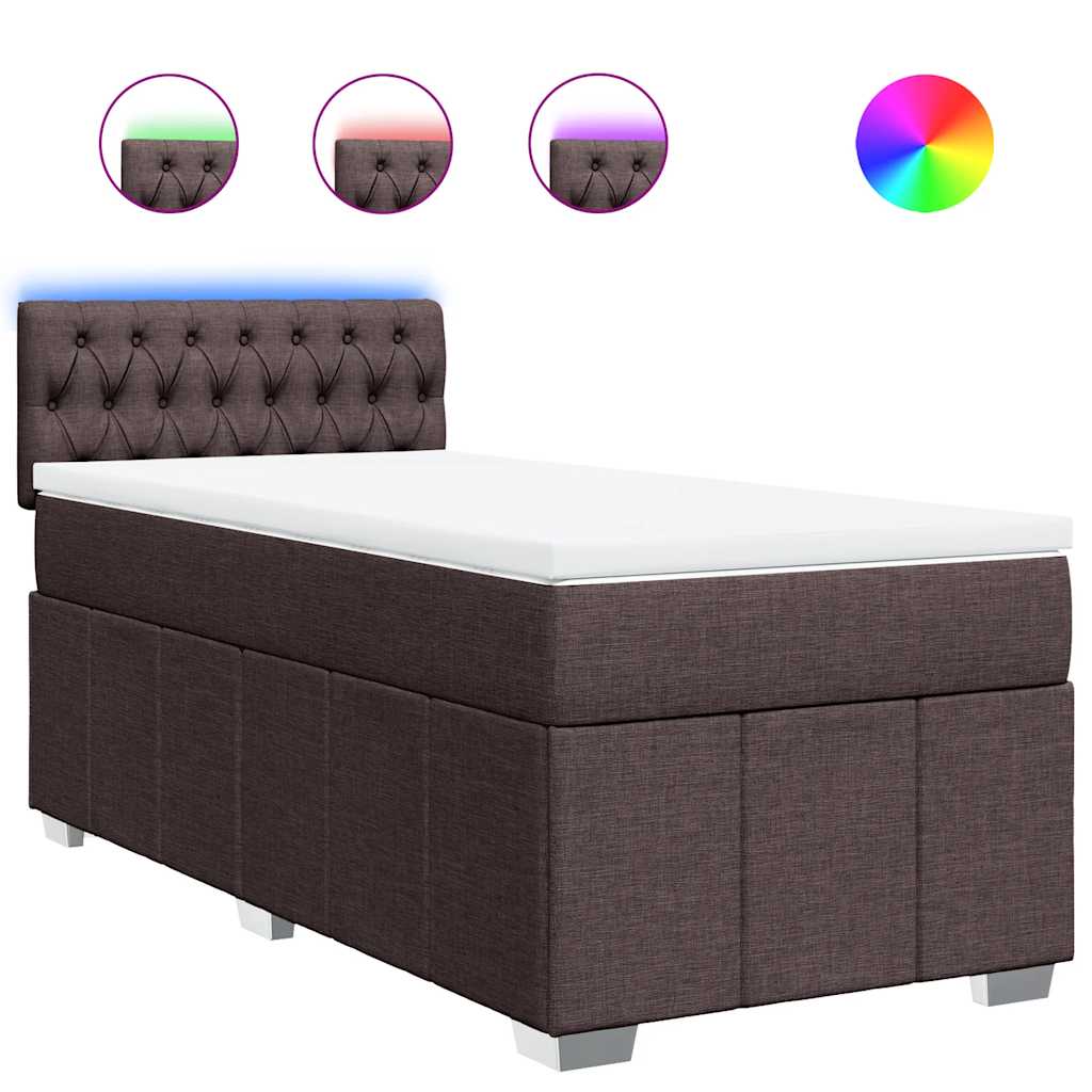 Sommier à lattes de lit avec matelas Marron foncé 90x200 cm - XIOS