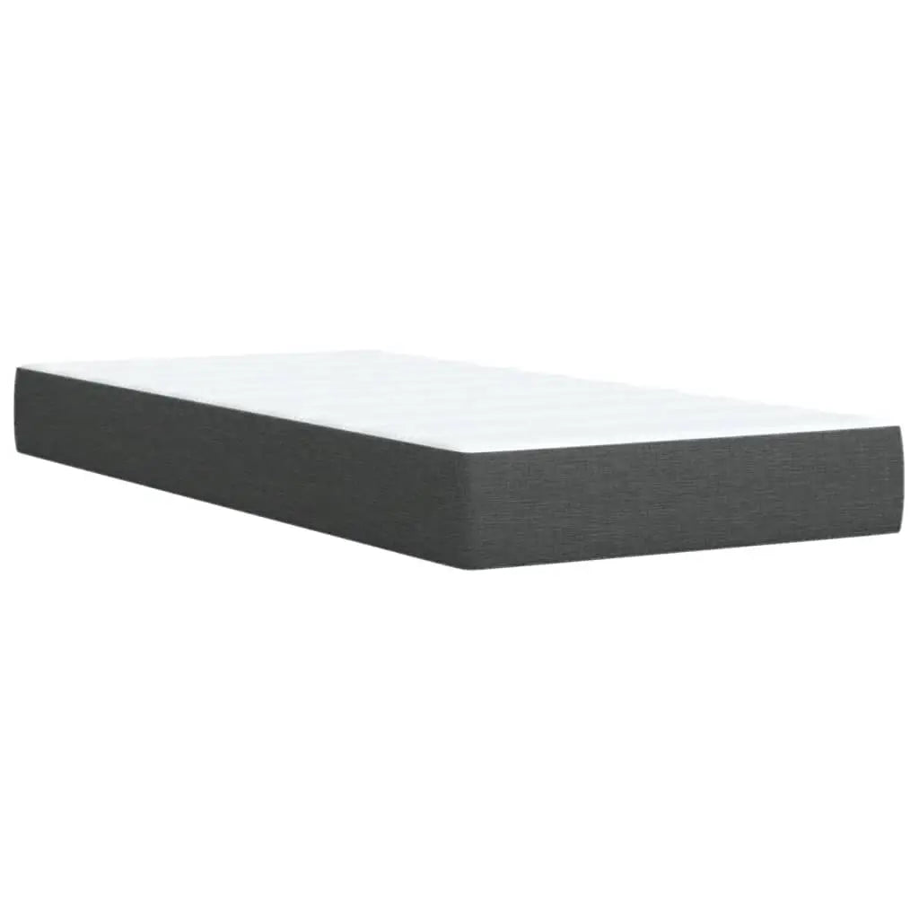 Sommier à lattes de lit avec matelas Gris foncé 90x200 cm Tissu - XIOS