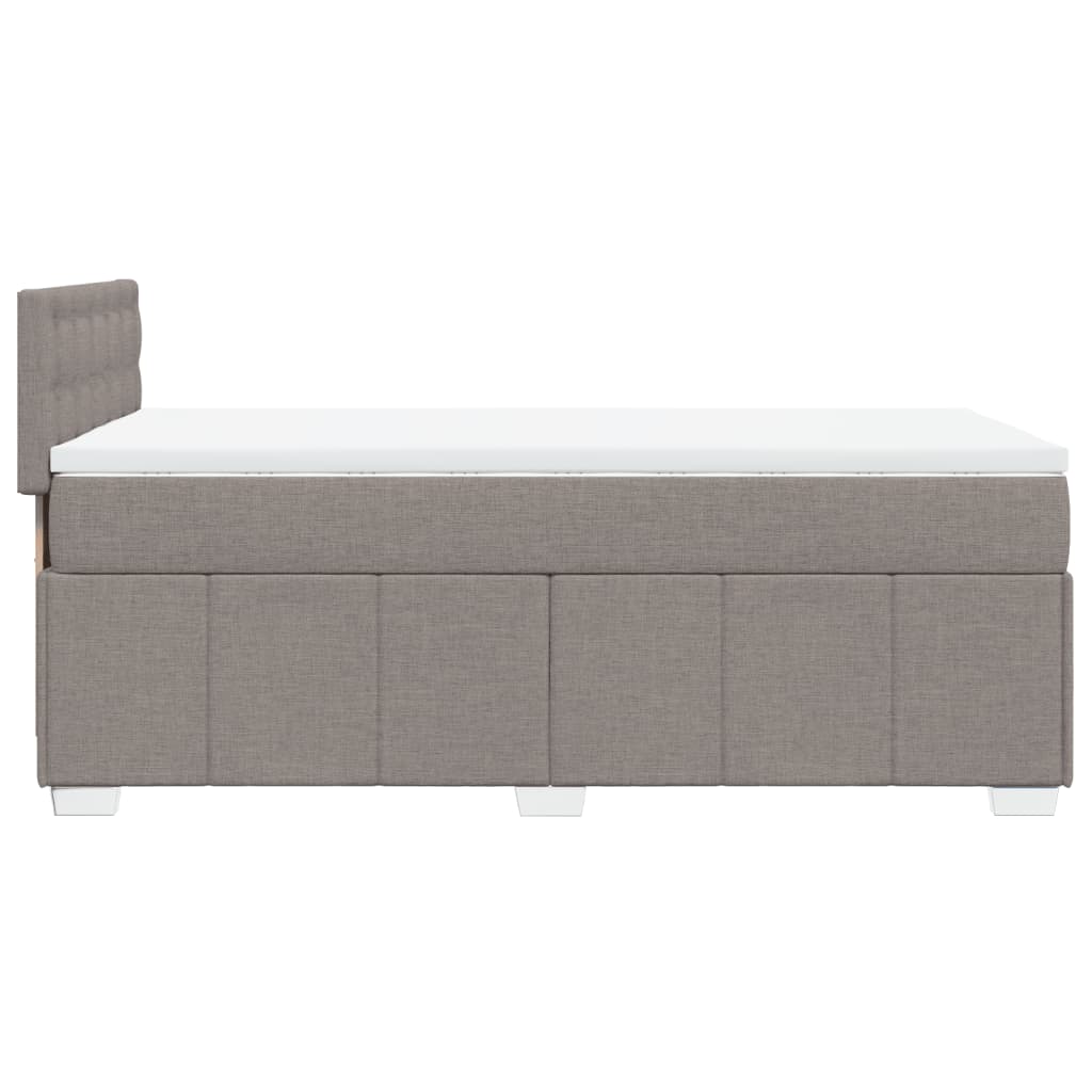 Sommier à lattes de lit avec matelas Taupe 90x200 cm Tissu - XIOS