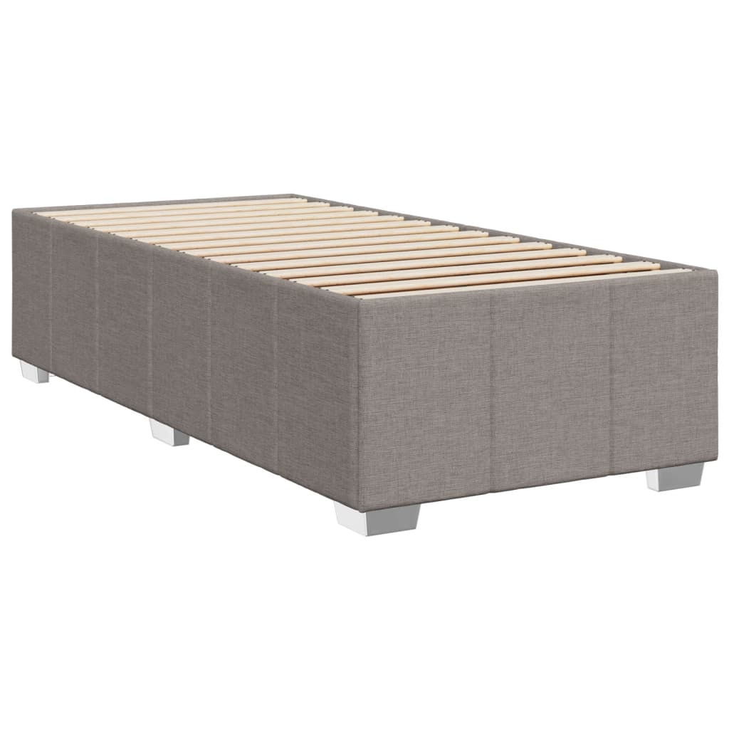 Sommier à lattes de lit avec matelas Taupe 90x200 cm Tissu - XIOS