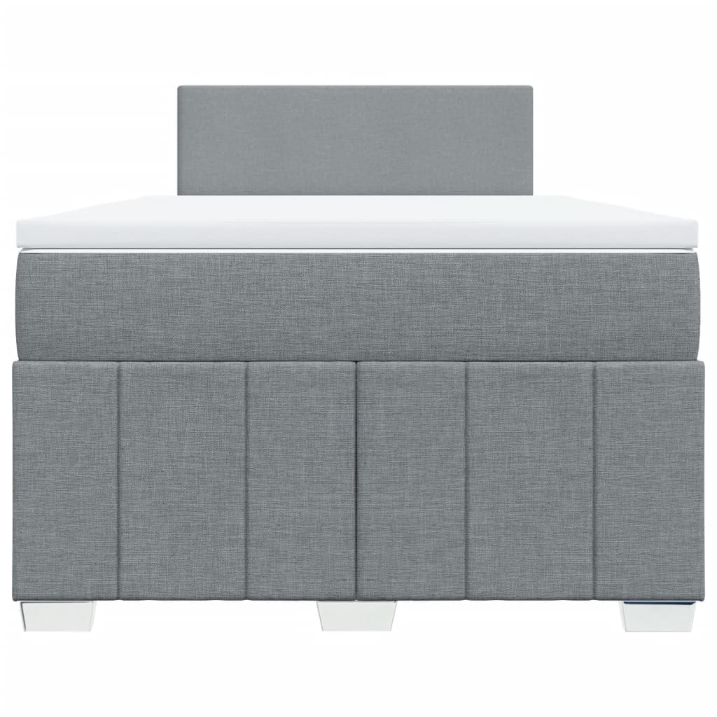 Sommier à lattes de lit avec matelas Gris clair 120x200cm Tissu - XIOS